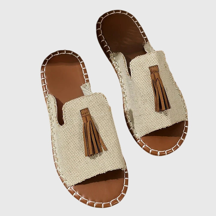AliceLeon™ | Sandales Bohèmes Nathalie à Pompons