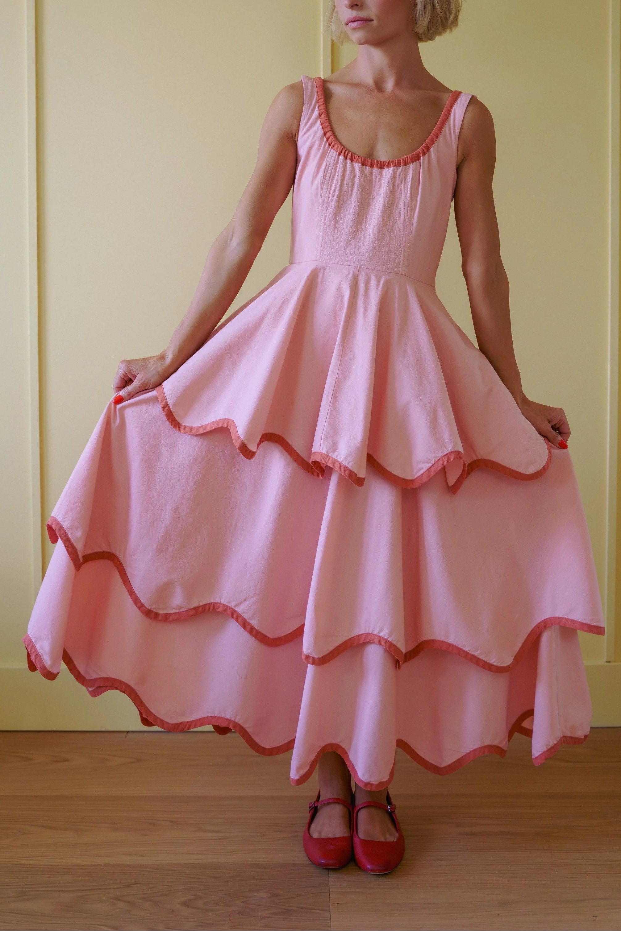 Robe maxi à volants