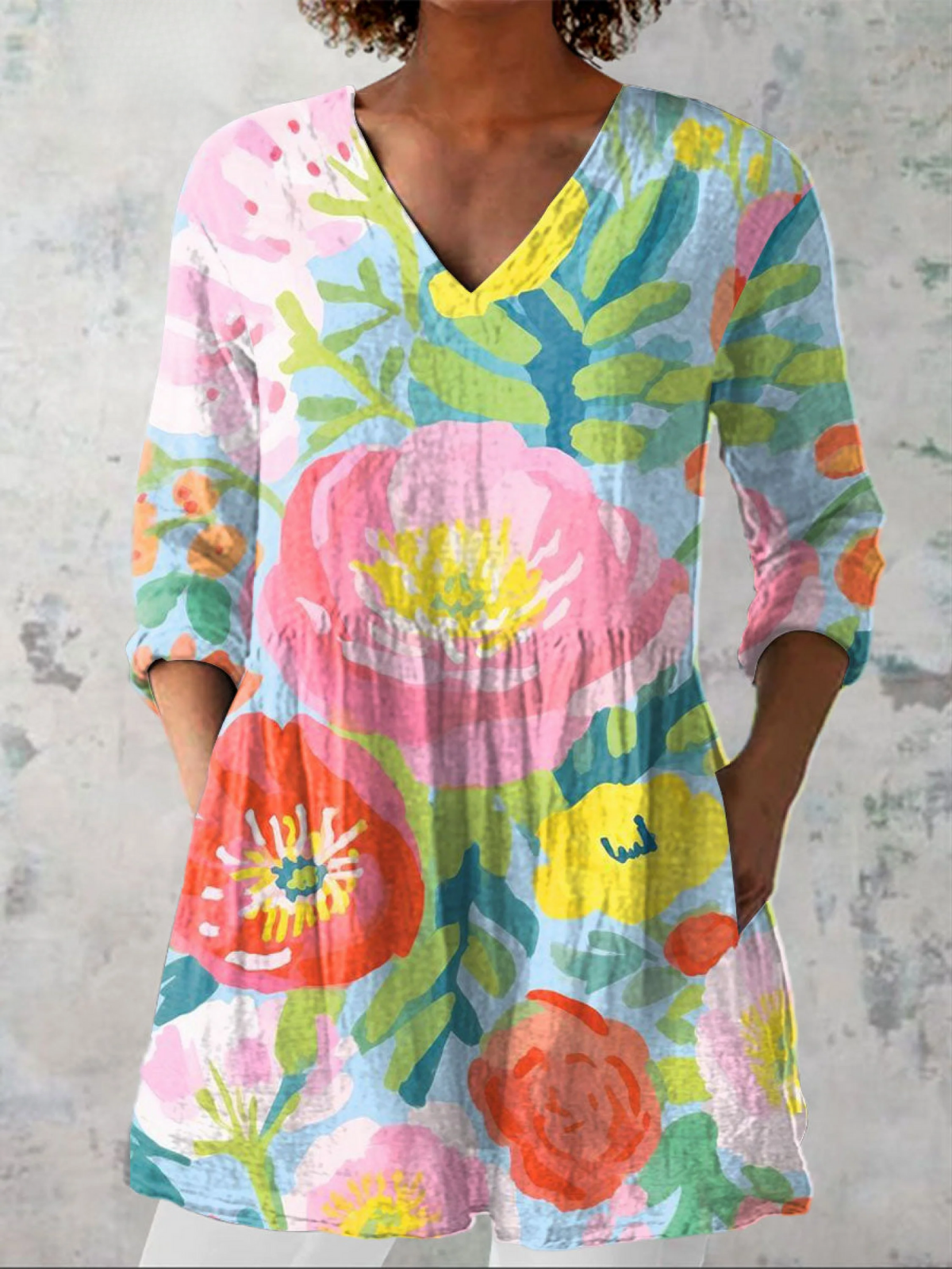 AliceLeon™ | Blouse longue à col en V