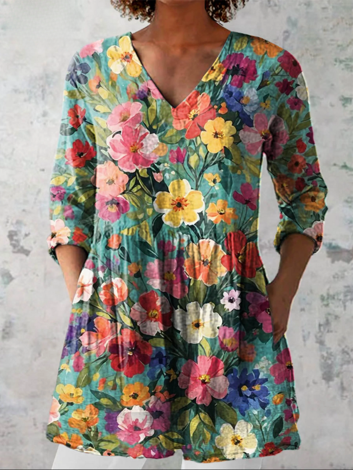 AliceLeon™ | Blouse longue à col en V