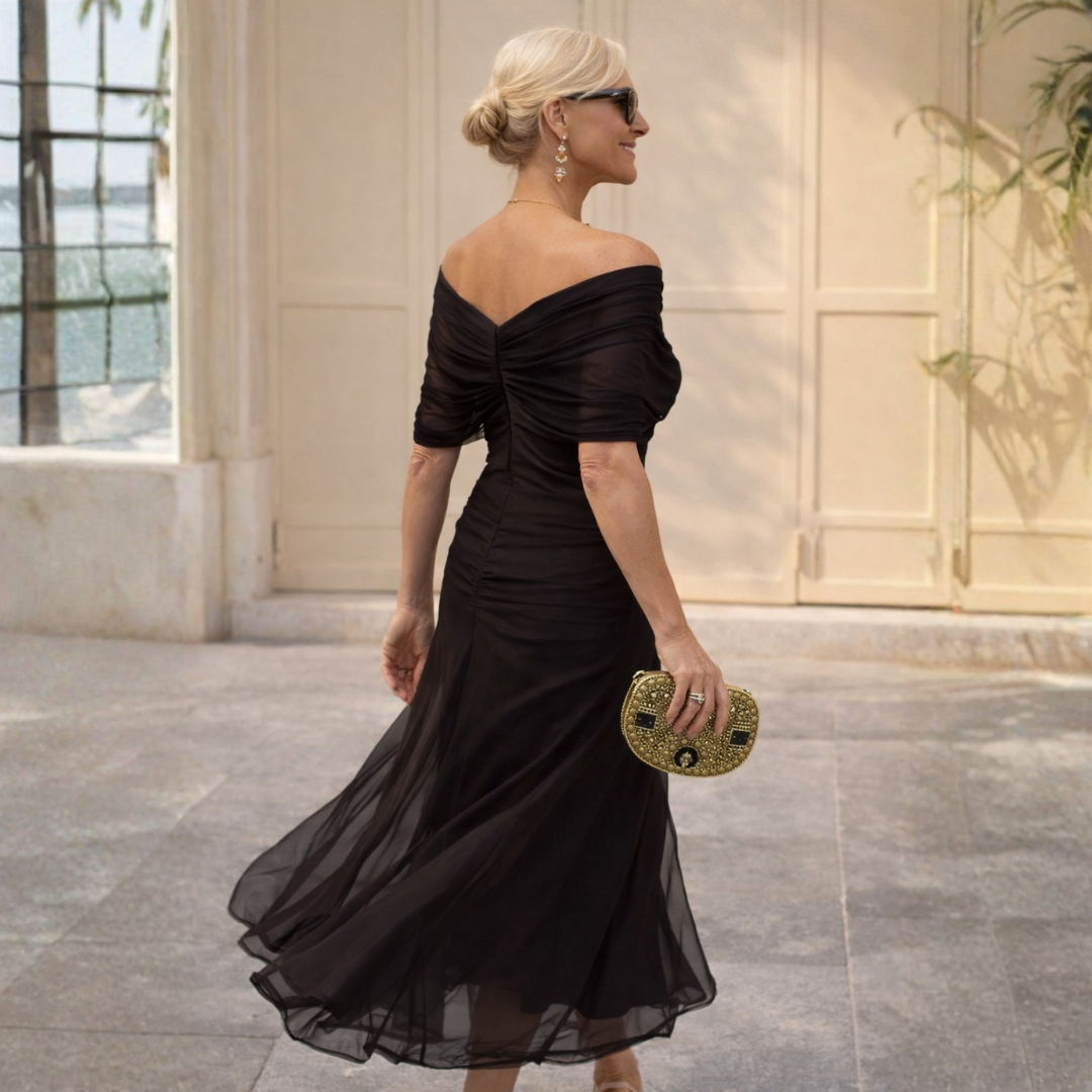 Mikaela | Robe Maxi Épaules Dénudées
