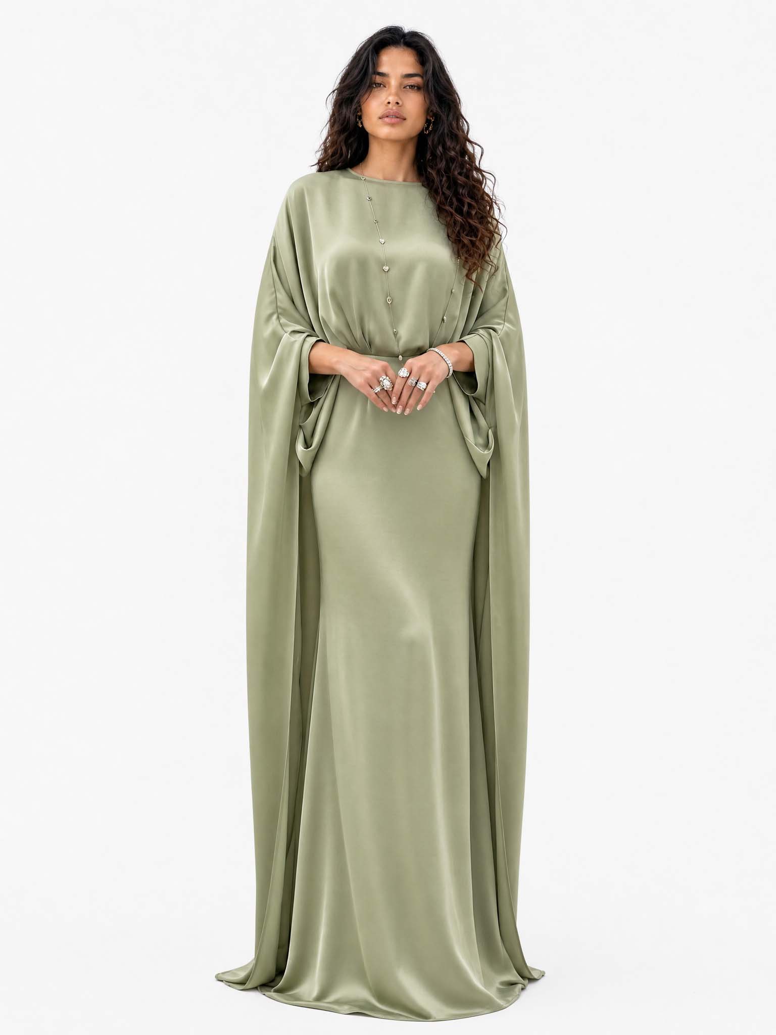 Robe Maxi Drapée Élégante et Minimaliste