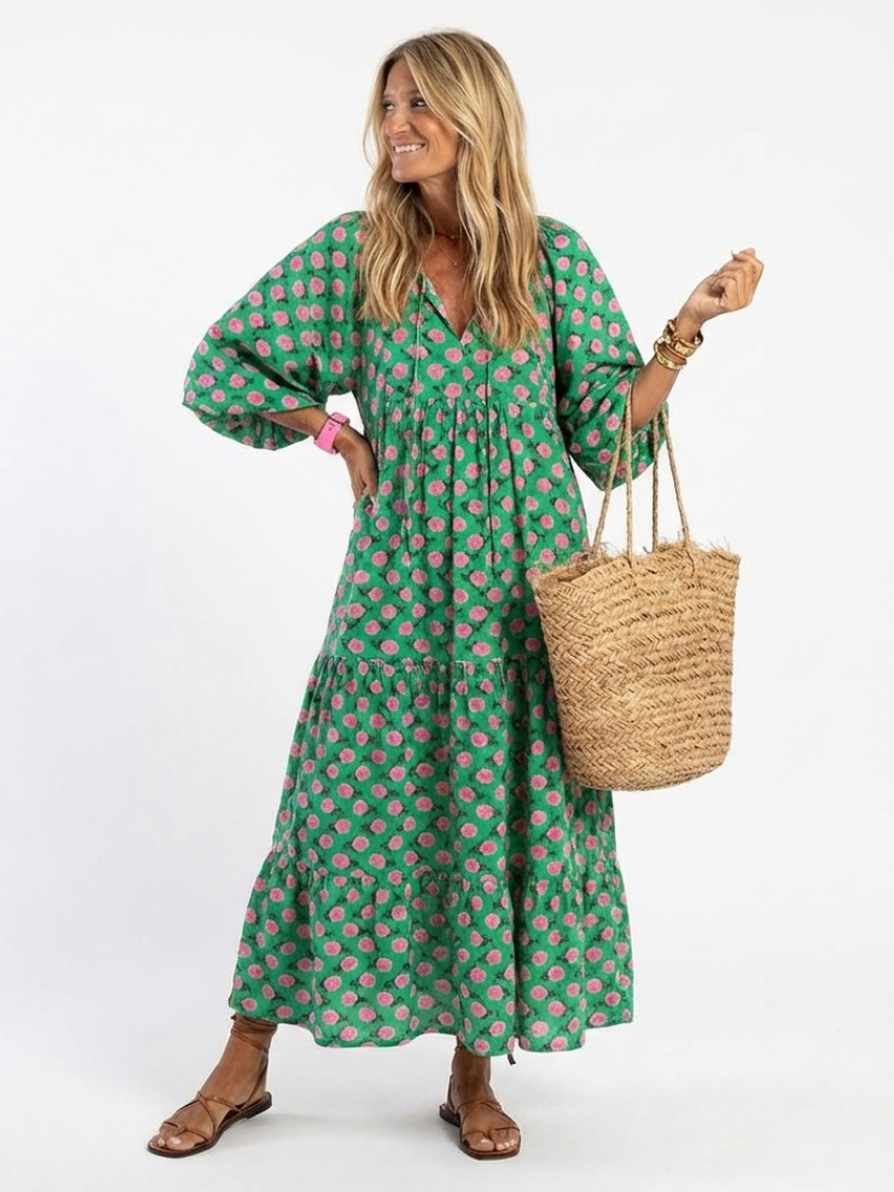 Fiora | Robe midi à volants