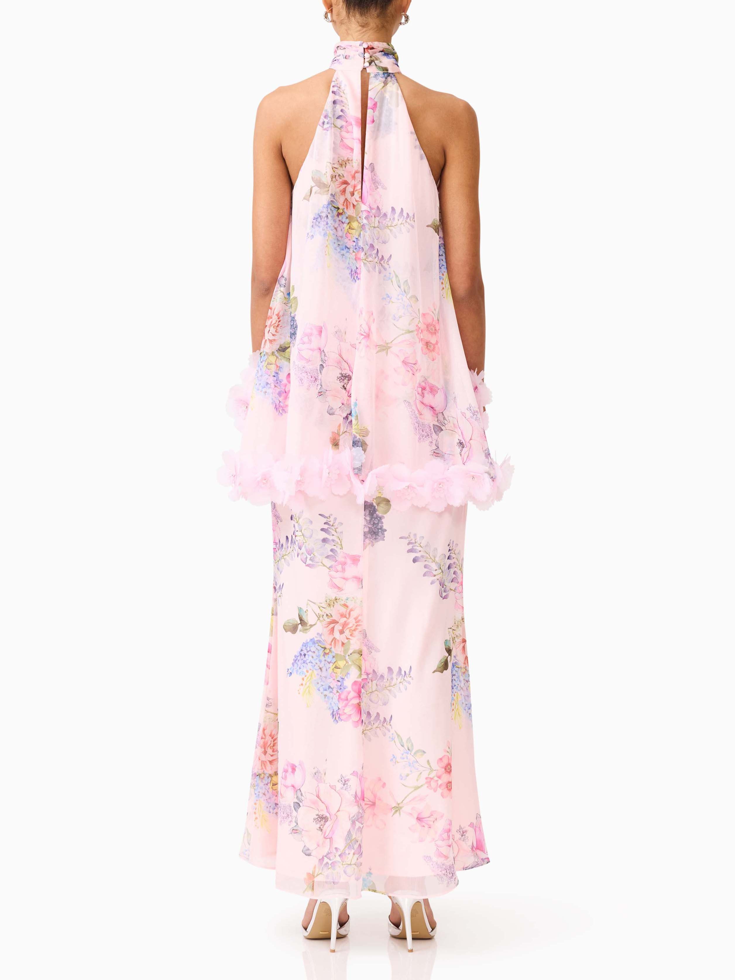 Robe maxi halter florale