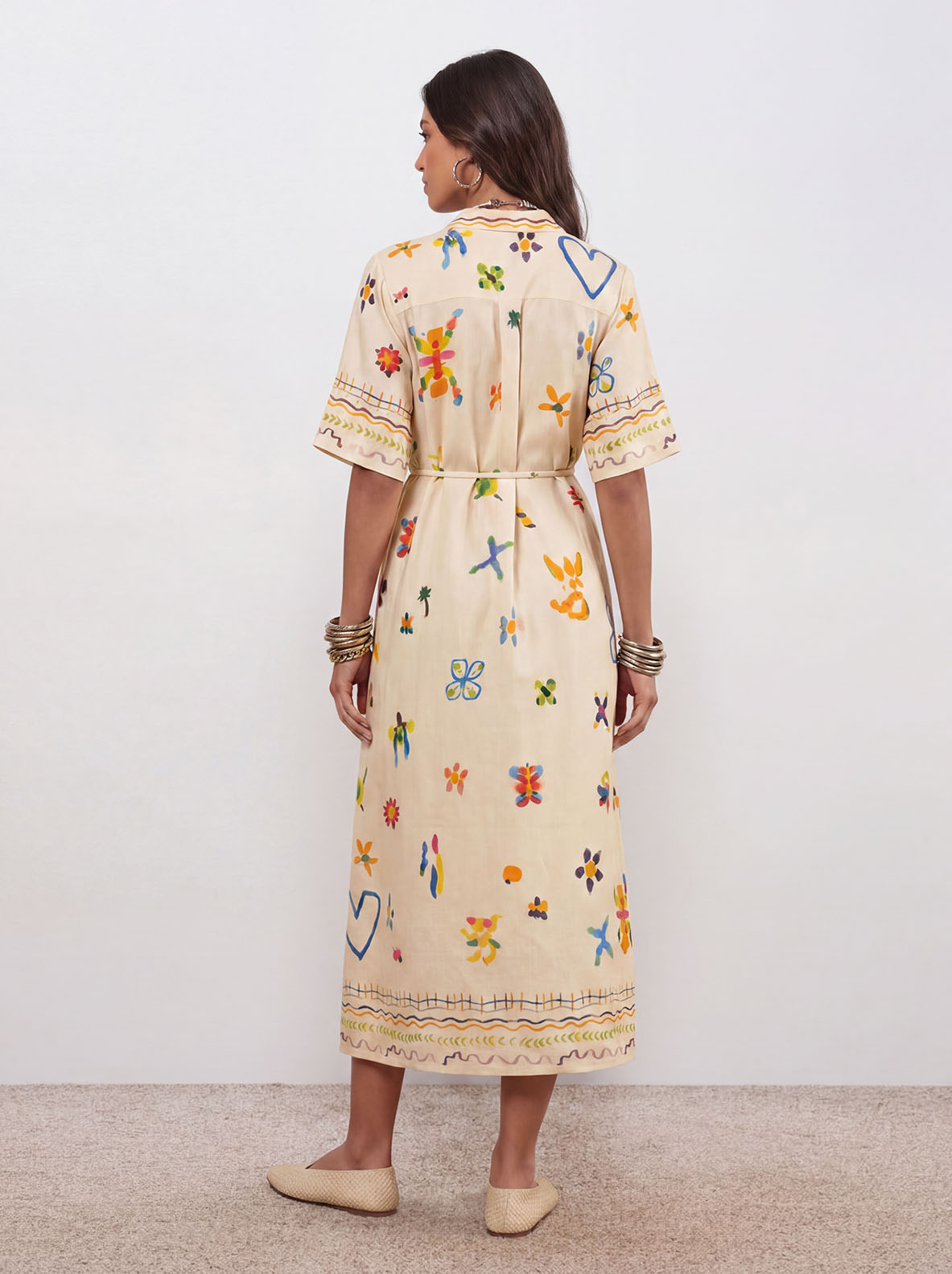 Robe midi aquarelle