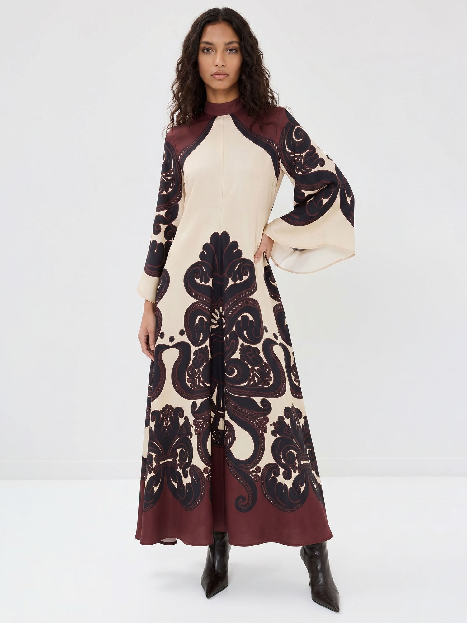 Maxi Robe au Motif Éblouissant