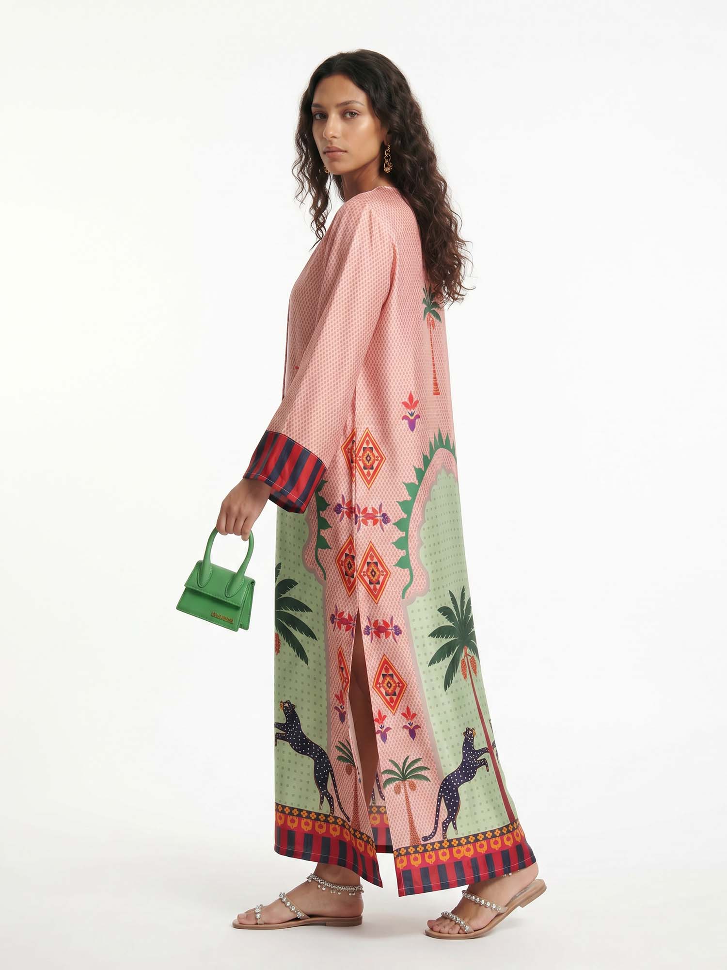 Robe Maxi Imprimée Palmiers