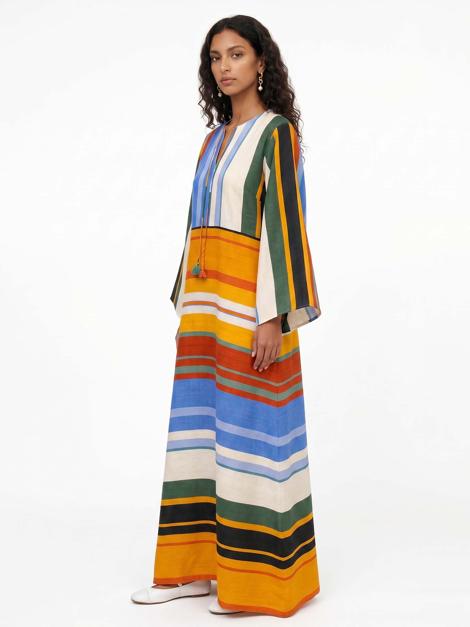 Horizon Striped Maxi Dress