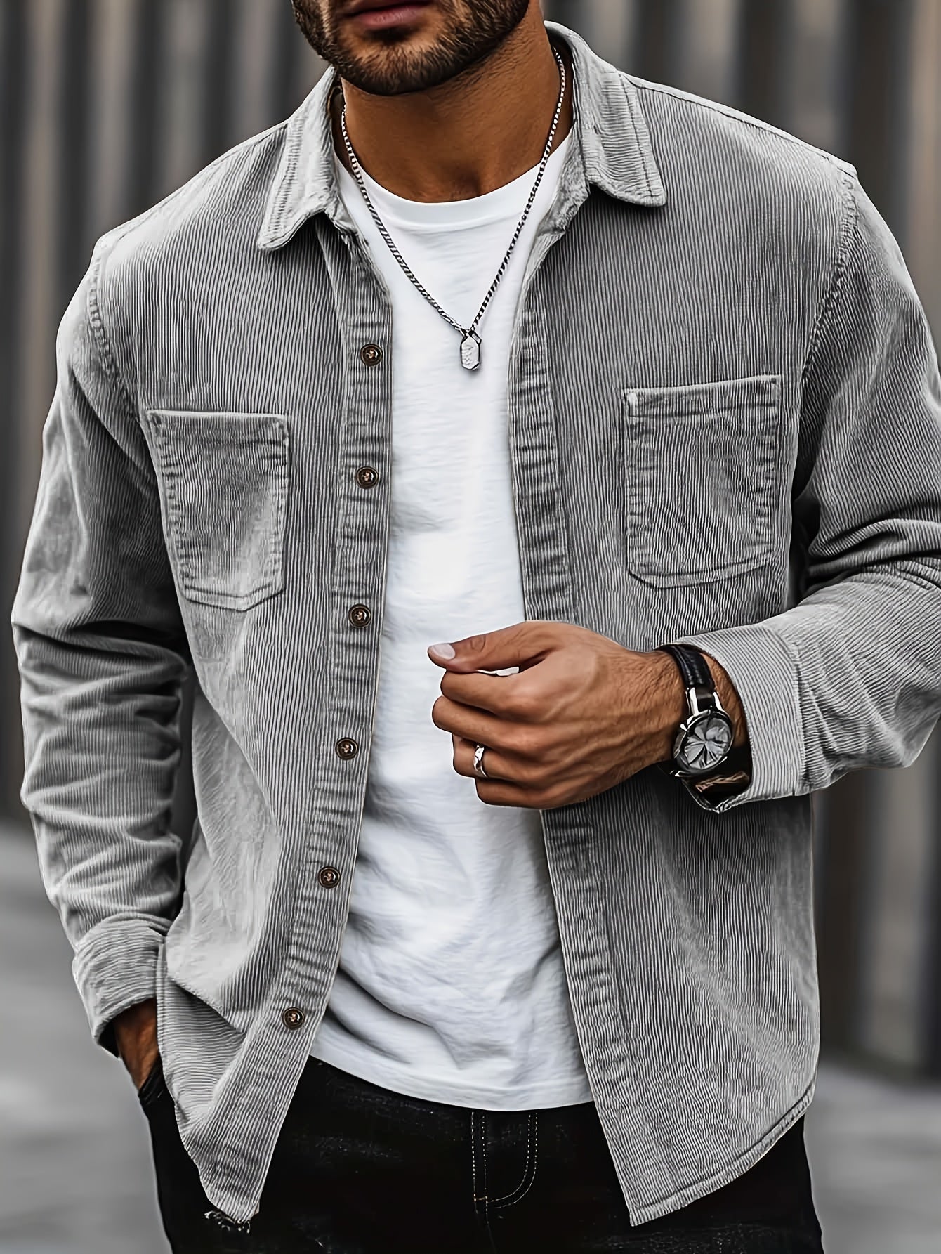 Bryce | Chemise d'extérieur texturée côtelée