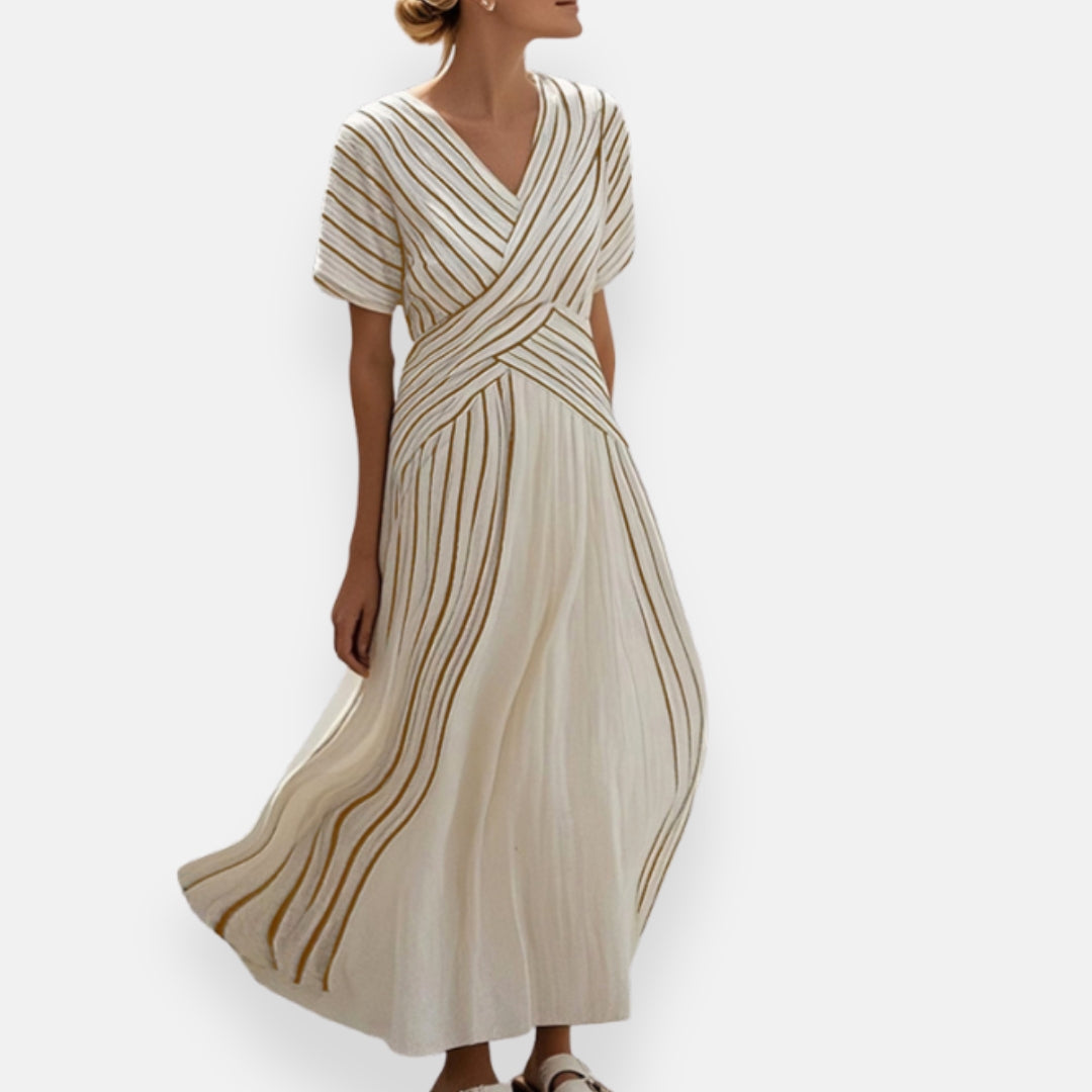AliceLeon™ | Robe fluide à rayures élégantes
