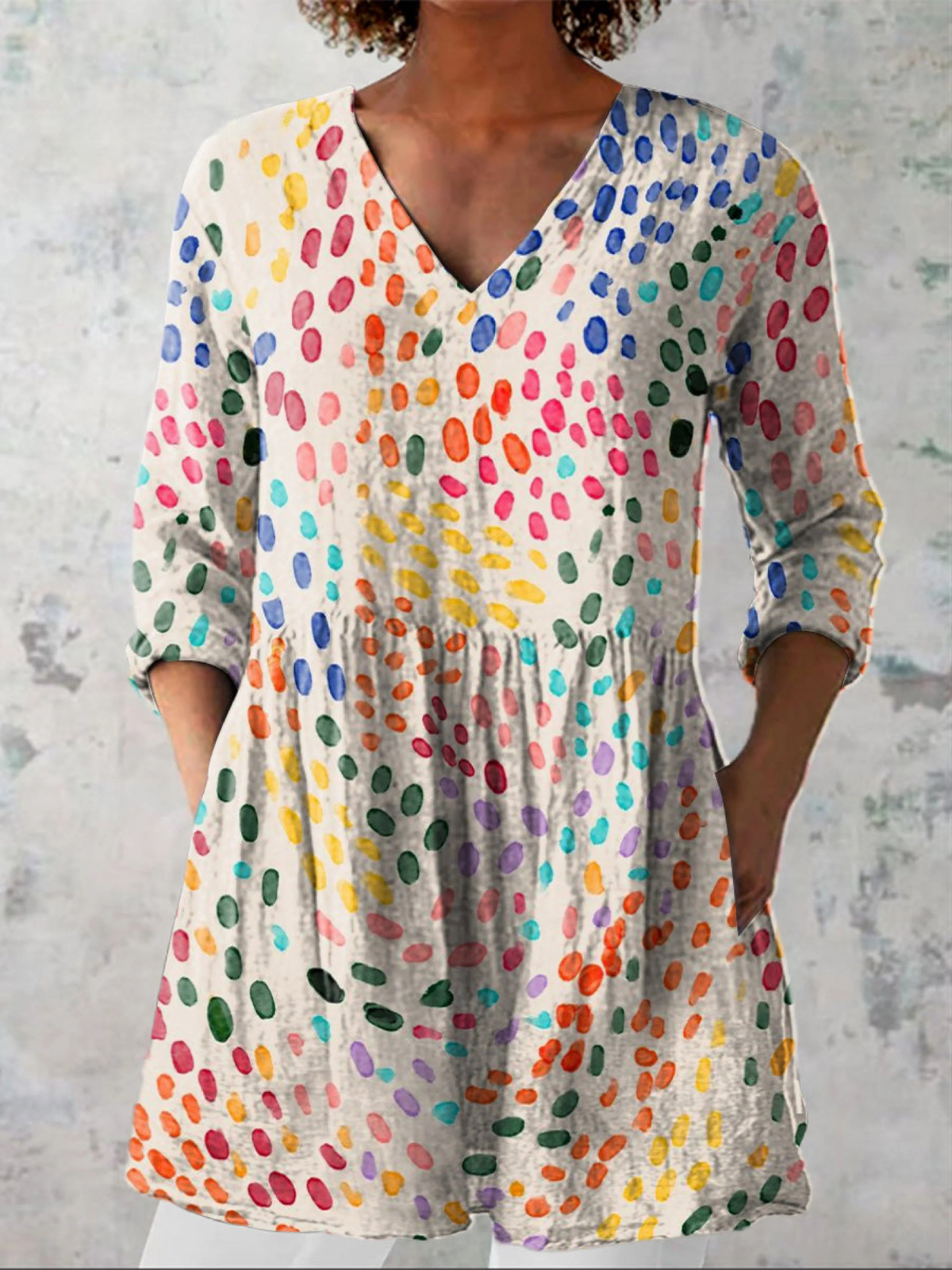 AliceLeon™ | Blouse longue à col en V