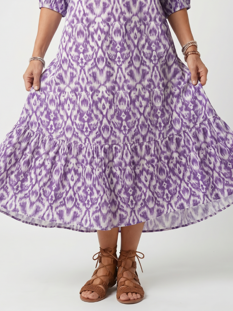 Penelope | Imprimé Midi Robe Nouée