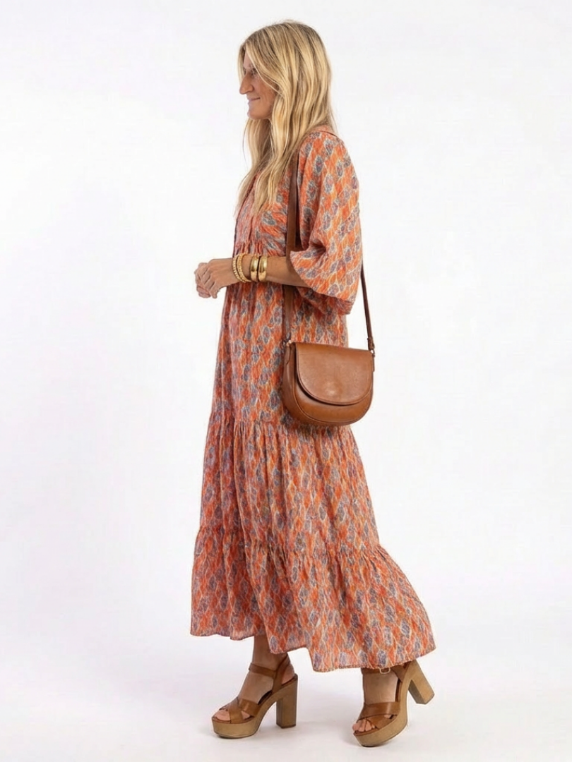Amara | Robe midi géométrique