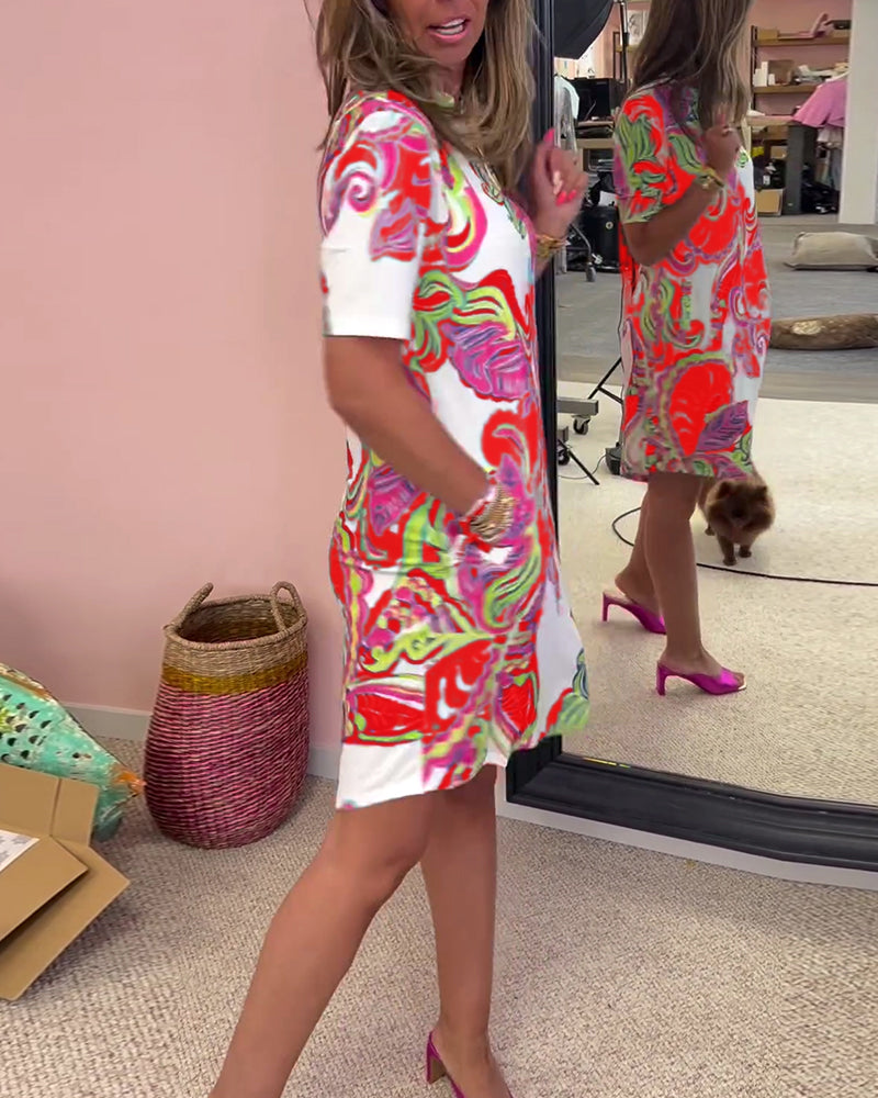 Imprimé Midi Dress