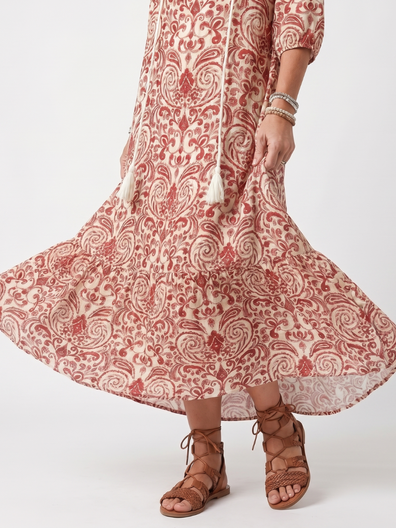 Noelle | Robe midi à nouer