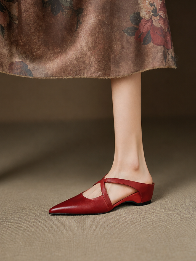 Aluna Mules en Cuir Authentique