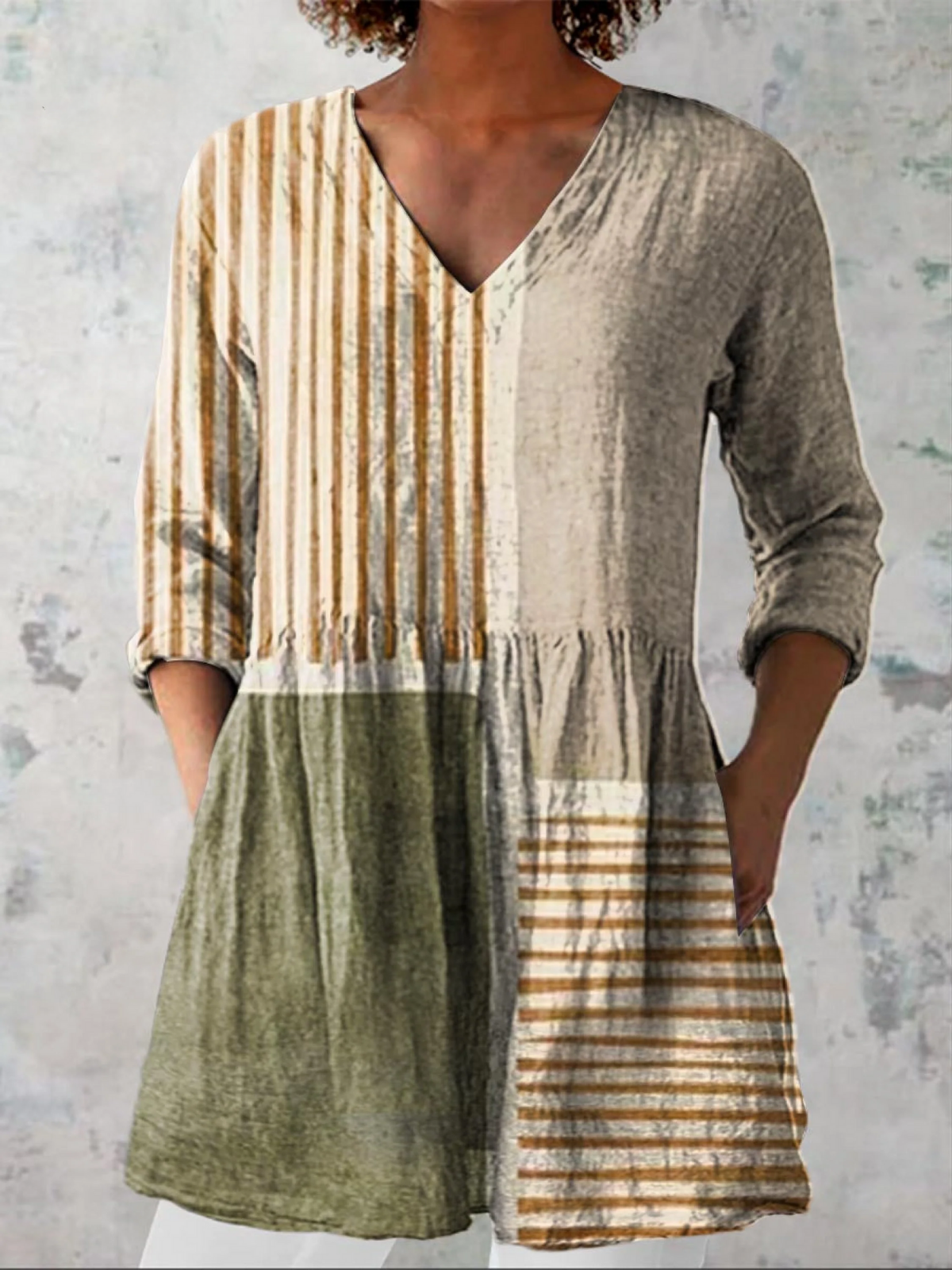 AliceLeon™ | Blouse longue à col en V