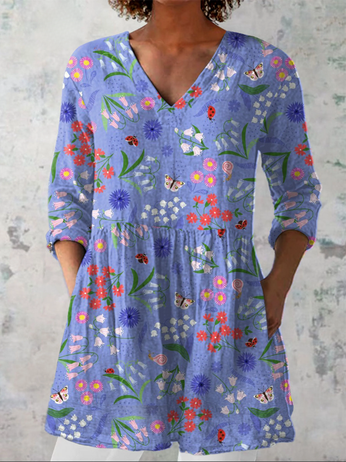 AliceLeon™ | Blouse longue à col en V