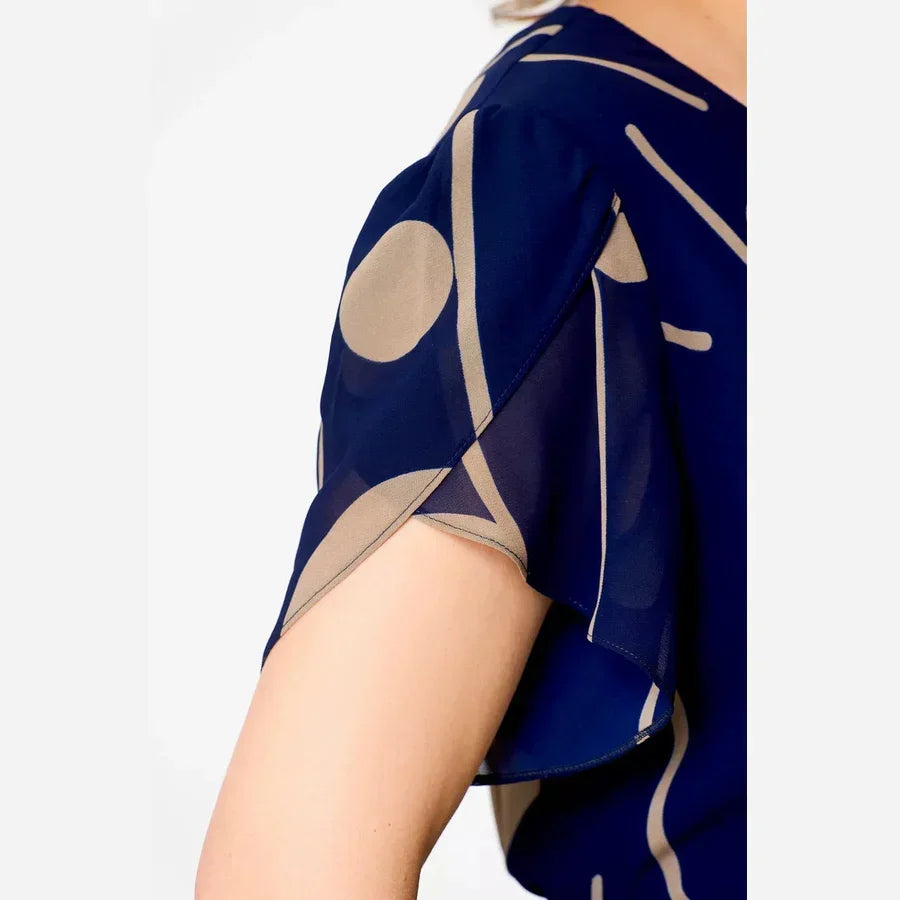 Robe Midi en Mousseline à Pois