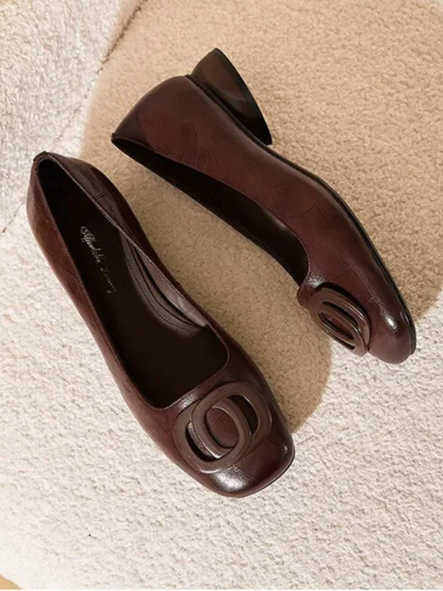 Ballerines en Cuir Opium