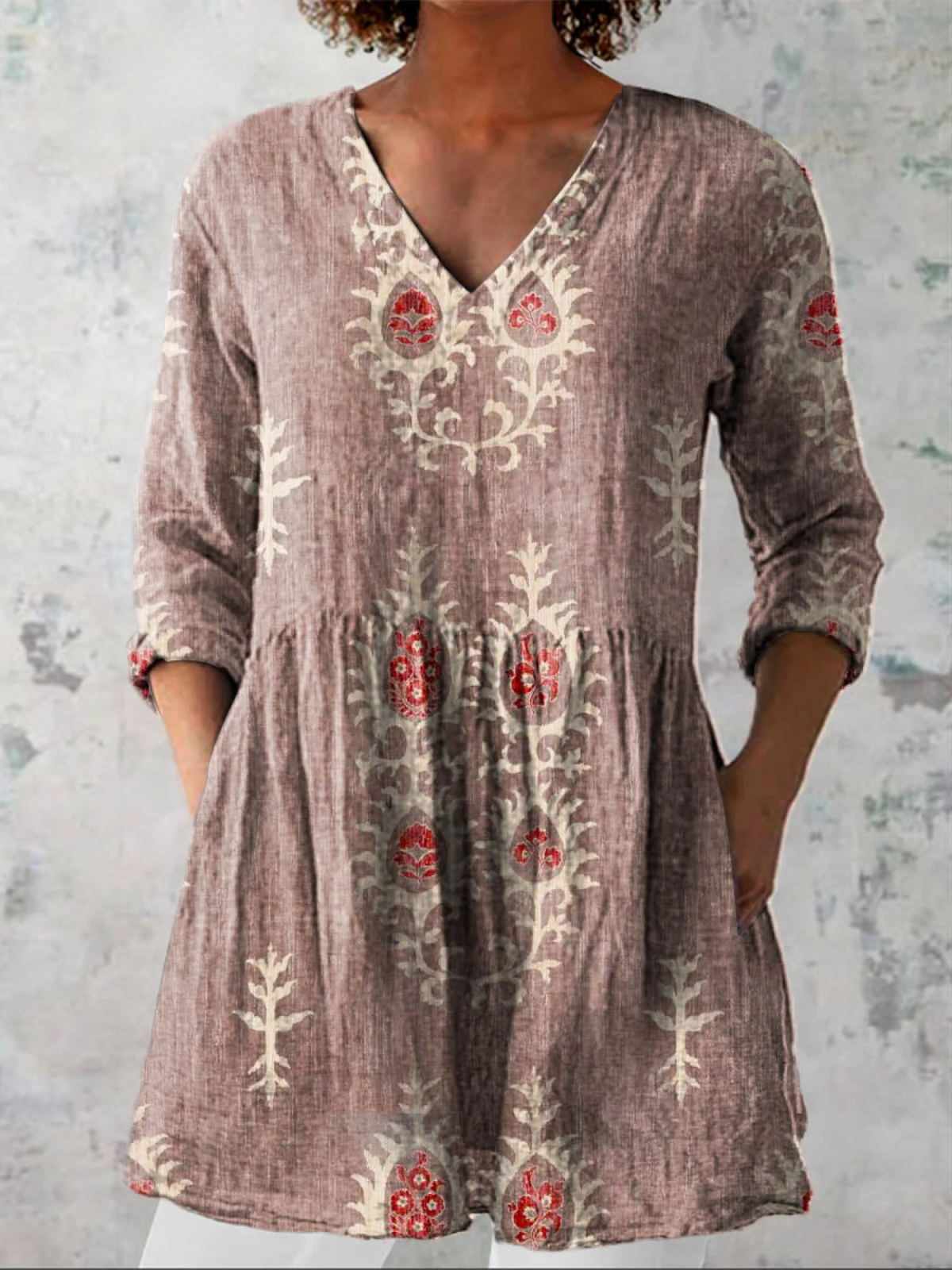 AliceLeon™ | Blouse longue à col en V