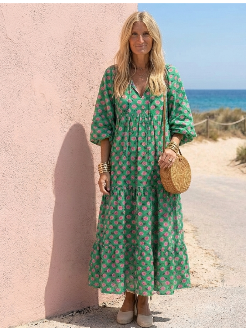 Fiora | Robe midi à volants