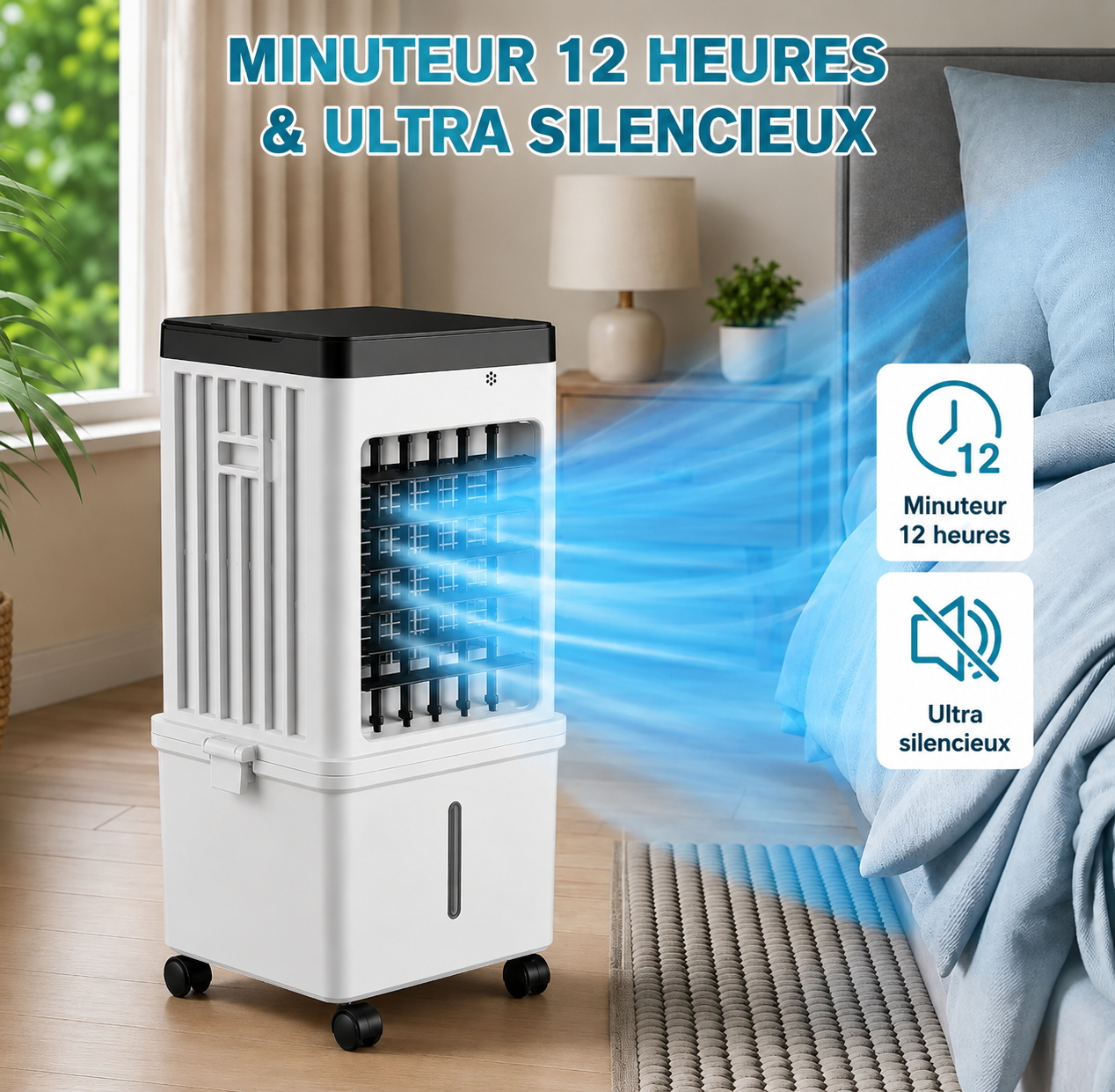 Climatiseur portable avec roulettes