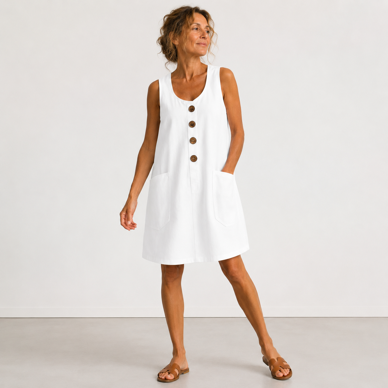 Macey | Robe d'été en coton et lin