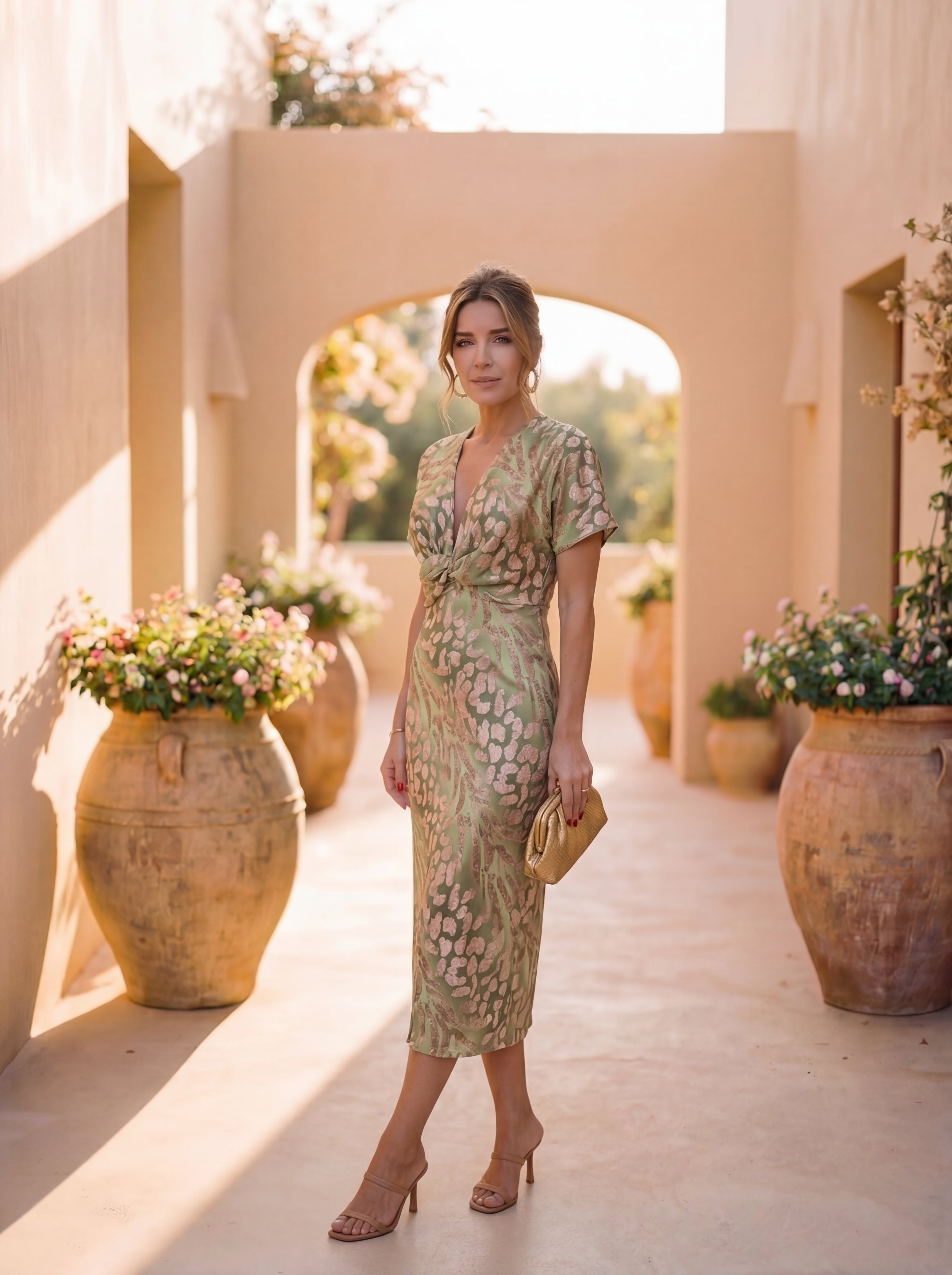 Robe midi nouée