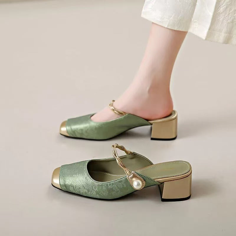 Melina Mules en Cuir Authentique