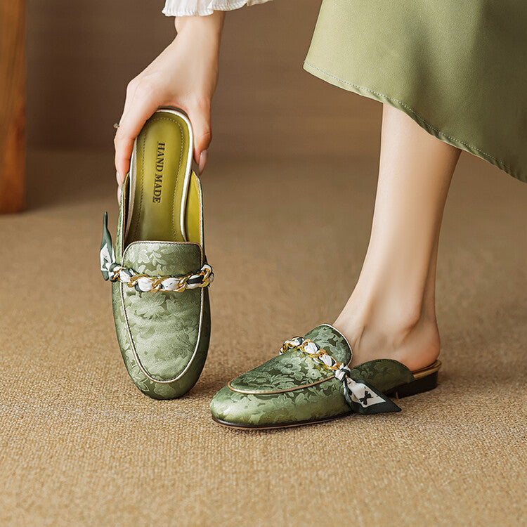 Véritable Mules en Cuir Lumor