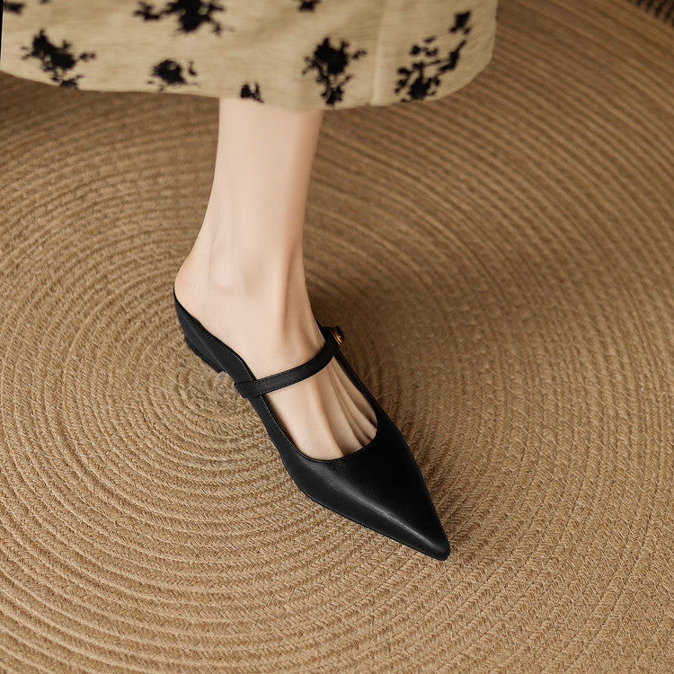 Authentic Leather Neok Mules
