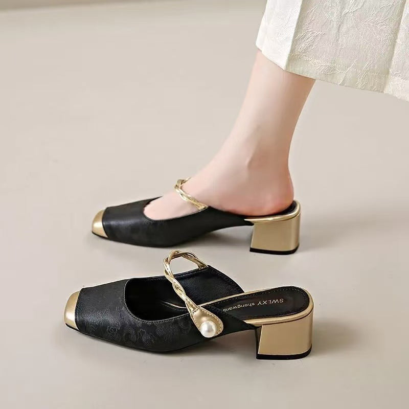 Melina Mules en Cuir Authentique