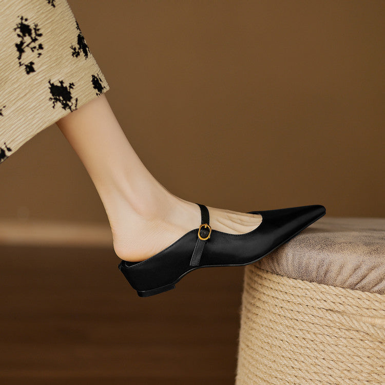 Authentic Leather Neok Mules