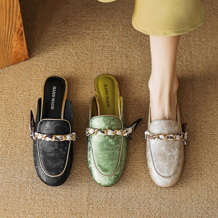 Véritable Mules en Cuir Lumor