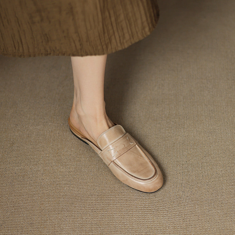 Serin Mules en Cuir Authentique