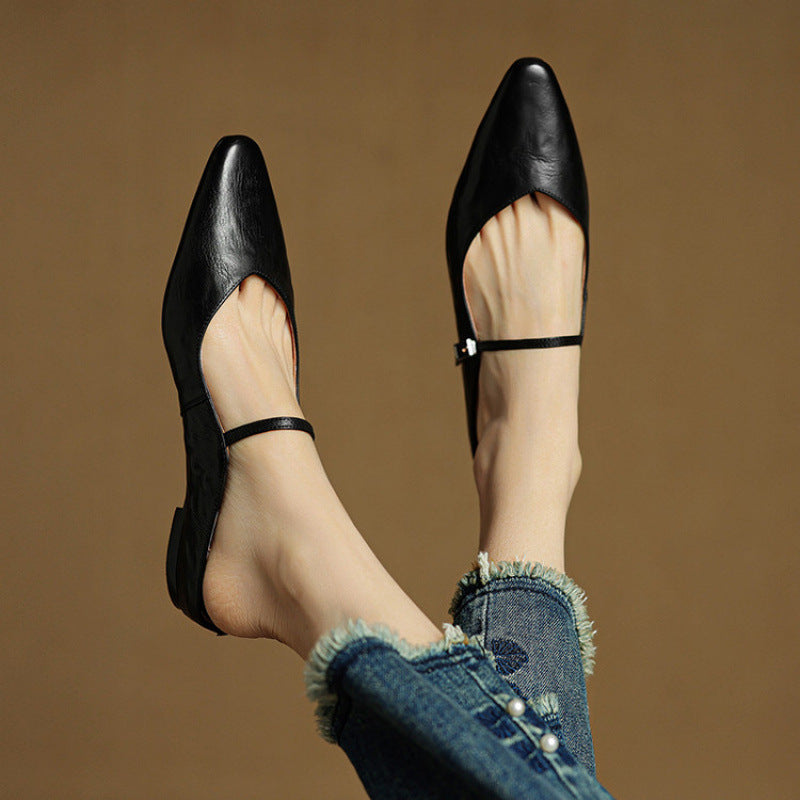 Véritable Mules en Cuir Orella
