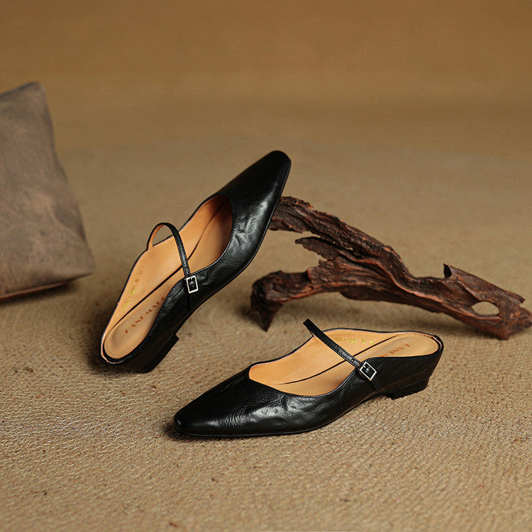 Véritable Mules en Cuir Orella