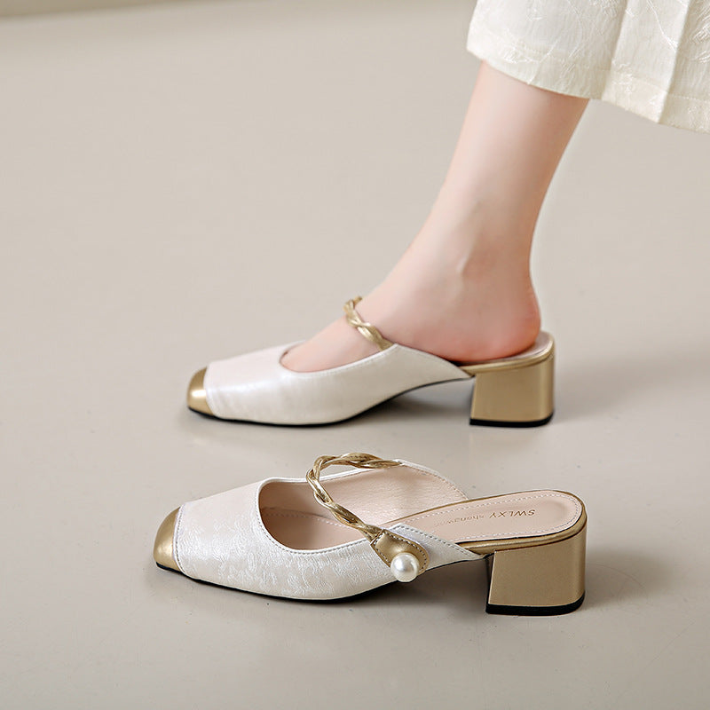 Melina Mules en Cuir Authentique