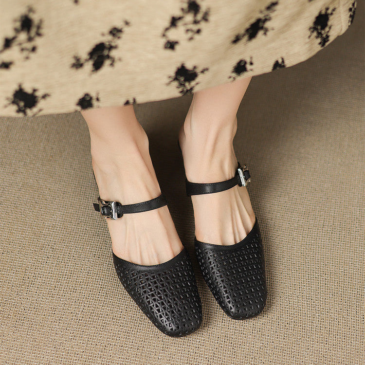 Véritable Mules en Cuir Ovia