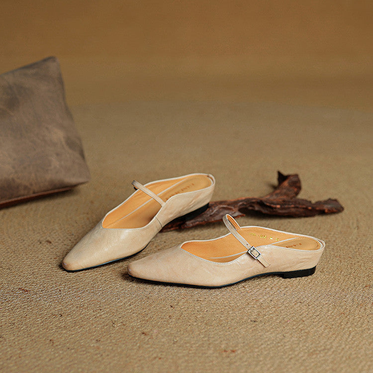 Véritable Mules en Cuir Orella