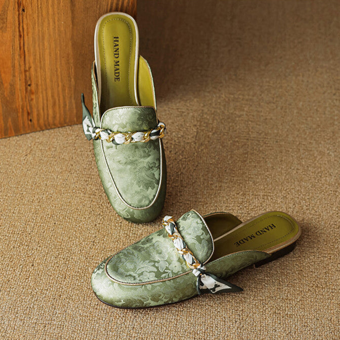 Véritable Mules en Cuir Lumor