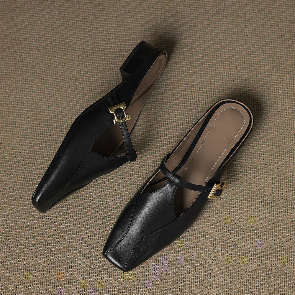 Authentic Leather Keva Mules