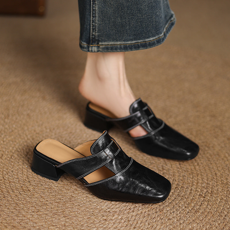 Authentic Leather Ivora Mules