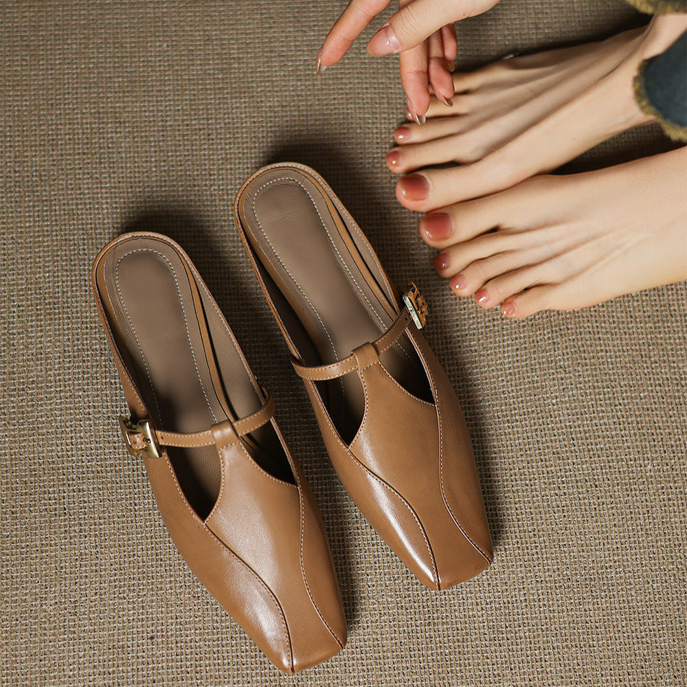 Authentic Leather Keva Mules