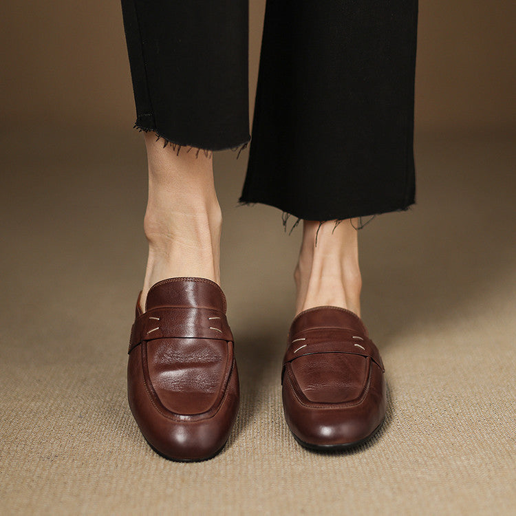Serin Mules en Cuir Authentique