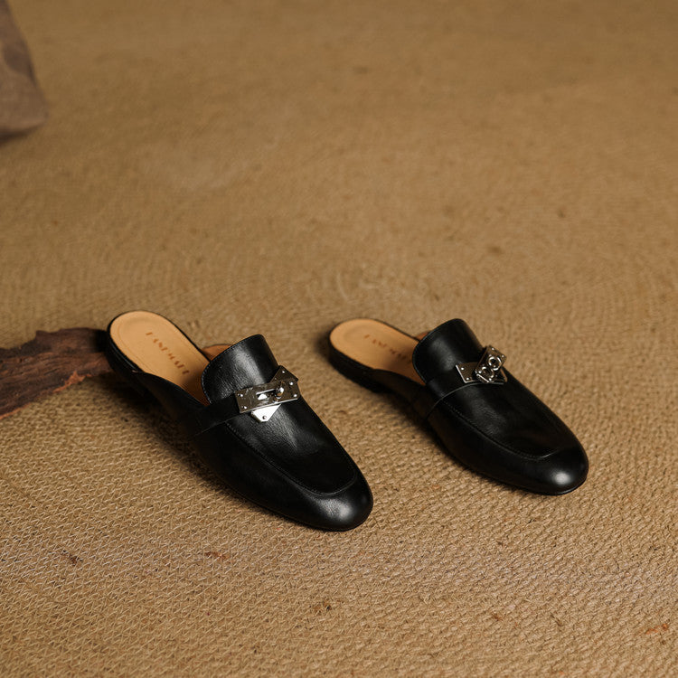 Carla Mules en Cuir Authentique