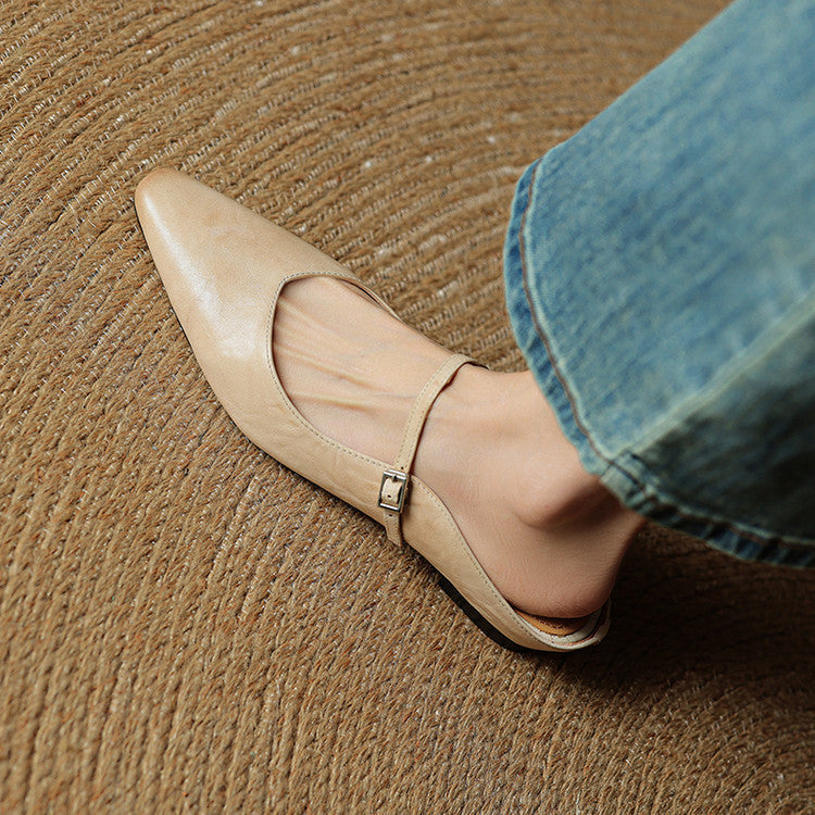 Véritable Mules en Cuir Orella