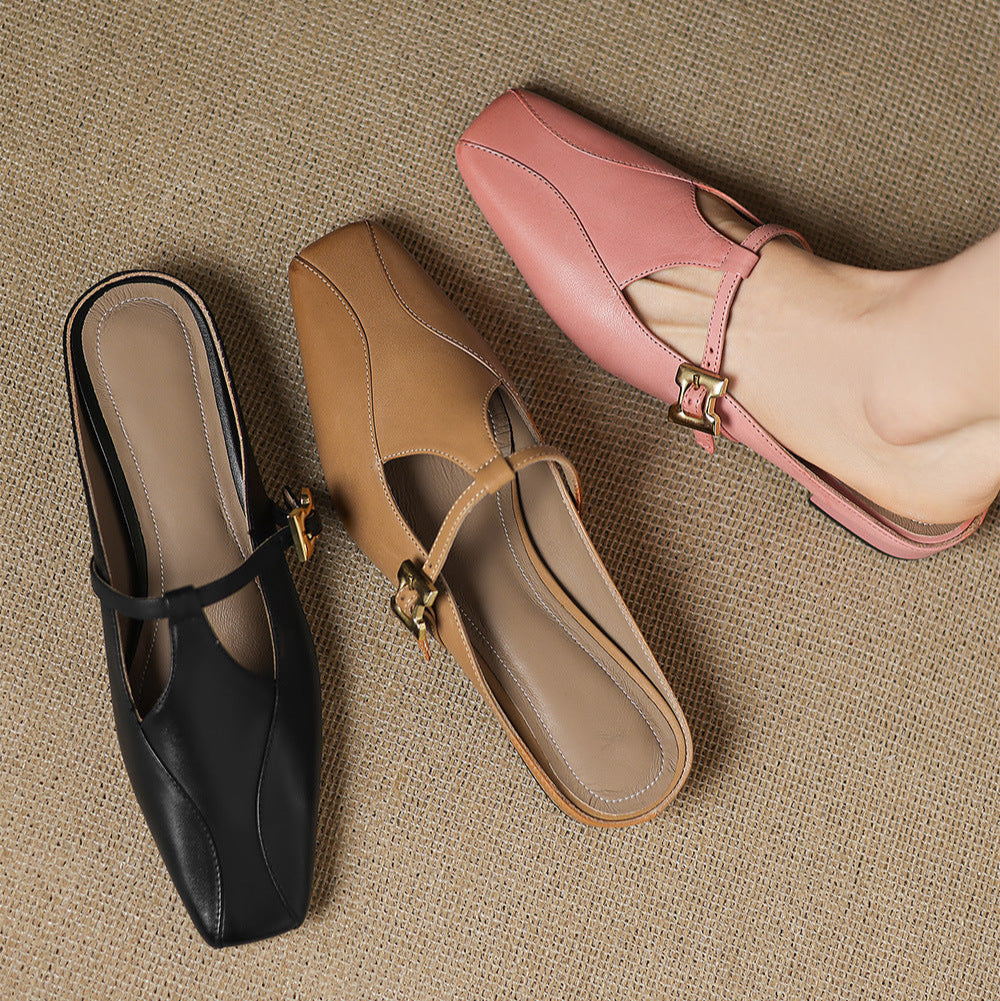 Authentic Leather Keva Mules