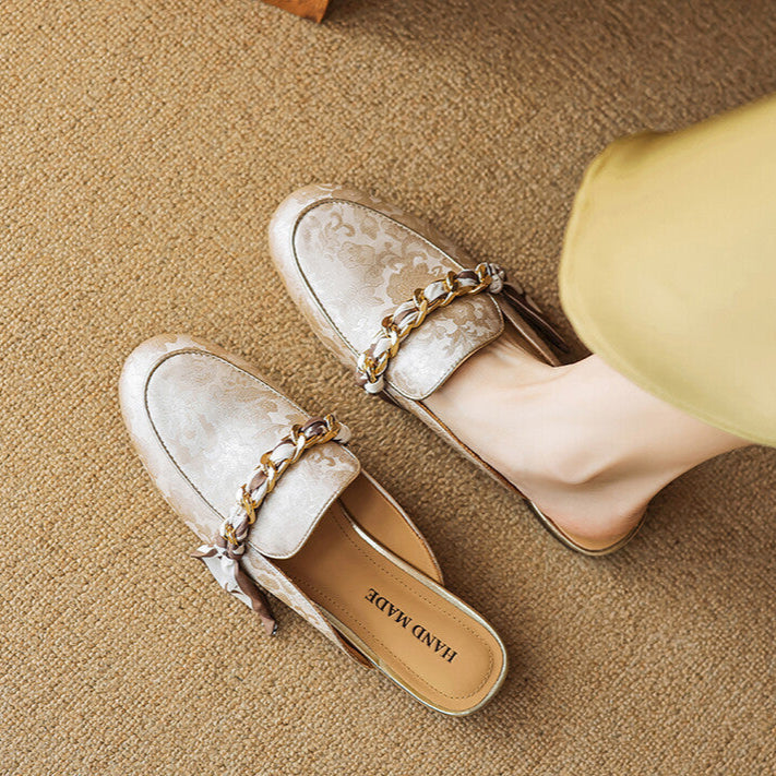 Véritable Mules en Cuir Lumor
